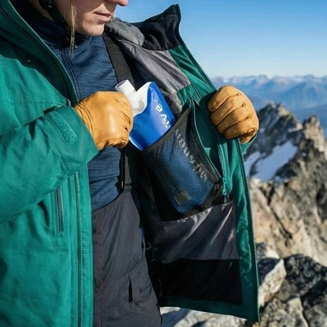 alpenvīve, alpenvive, soft hydration bottle, Platypus SoftBottle, HydraPak, HydraPak Stow, HydraPak Flux, HydraPak UltraFlask, Salomon Soft Flask, Amphipod, Amphipod Hydraform, Vapor, Vapur Anti-Bottle. West Slope, chest packs, Burton, Salomon, K2, Rossignol, Line, Atomic, Volkl, Fischer, Armada, Lib Tech, and 686 gear. Non-toxic, lead-free, bpa-free hydration. Ikon, Epic Pass.